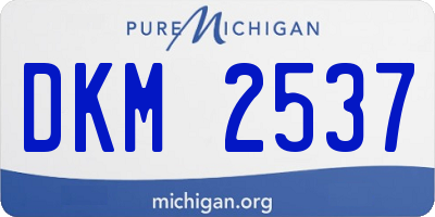 MI license plate DKM2537