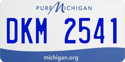 MI license plate DKM2541