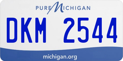 MI license plate DKM2544