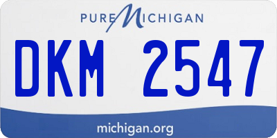 MI license plate DKM2547