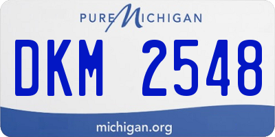 MI license plate DKM2548