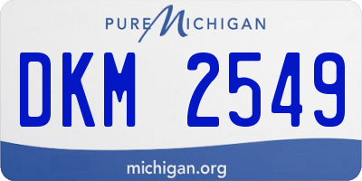 MI license plate DKM2549
