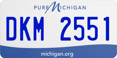MI license plate DKM2551