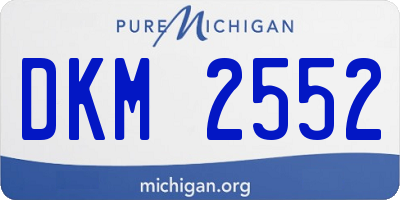 MI license plate DKM2552