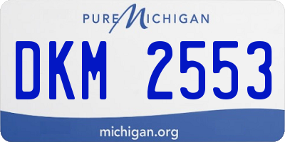 MI license plate DKM2553
