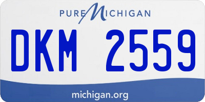MI license plate DKM2559