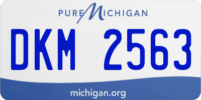 MI license plate DKM2563