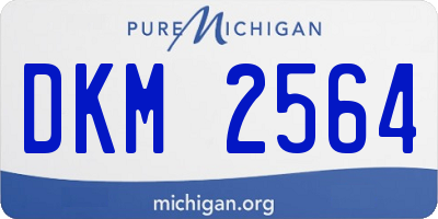 MI license plate DKM2564