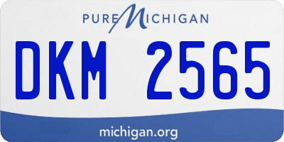 MI license plate DKM2565