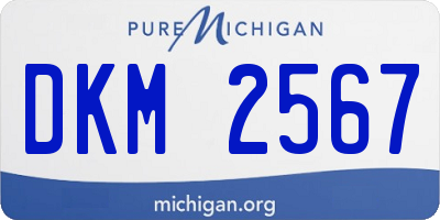 MI license plate DKM2567