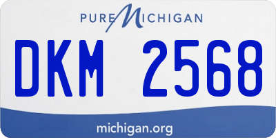 MI license plate DKM2568