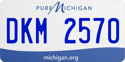 MI license plate DKM2570