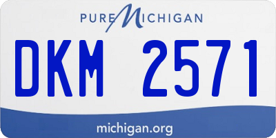 MI license plate DKM2571