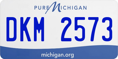 MI license plate DKM2573