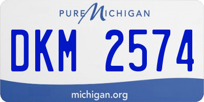 MI license plate DKM2574
