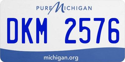MI license plate DKM2576