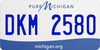 MI license plate DKM2580