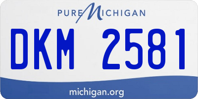 MI license plate DKM2581