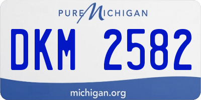 MI license plate DKM2582