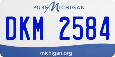MI license plate DKM2584