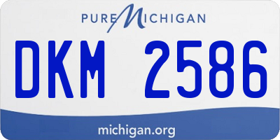 MI license plate DKM2586