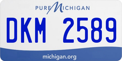 MI license plate DKM2589