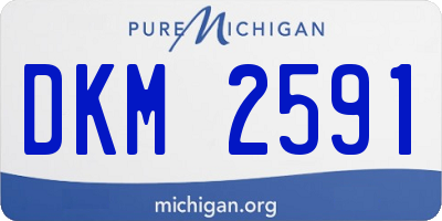 MI license plate DKM2591