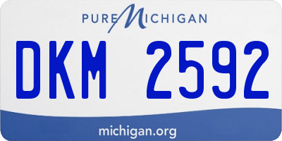 MI license plate DKM2592