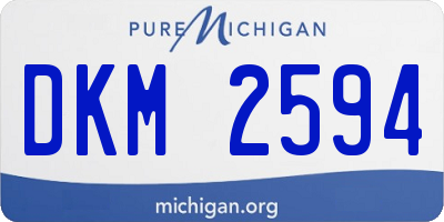 MI license plate DKM2594