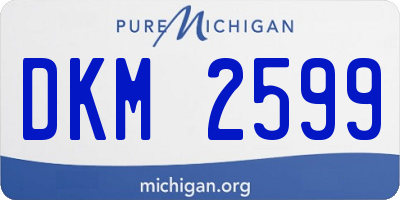MI license plate DKM2599