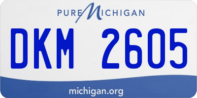 MI license plate DKM2605