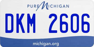 MI license plate DKM2606