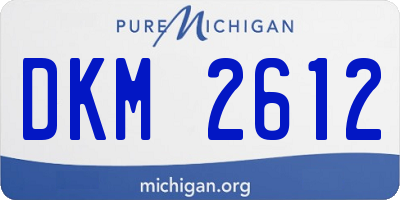 MI license plate DKM2612