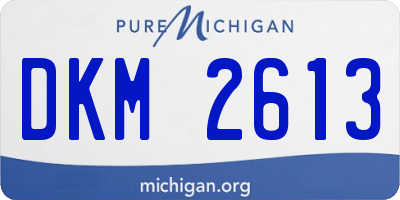 MI license plate DKM2613