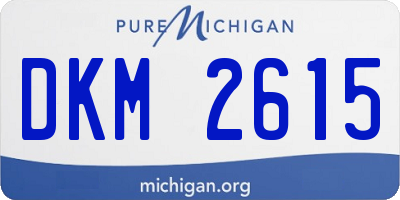 MI license plate DKM2615