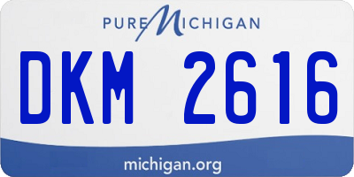 MI license plate DKM2616