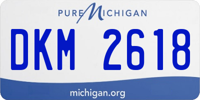 MI license plate DKM2618