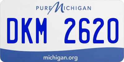 MI license plate DKM2620