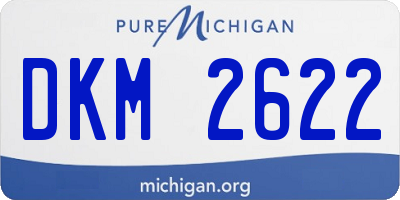 MI license plate DKM2622