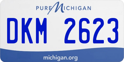 MI license plate DKM2623
