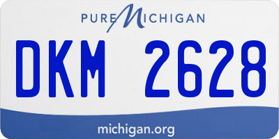 MI license plate DKM2628