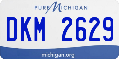 MI license plate DKM2629