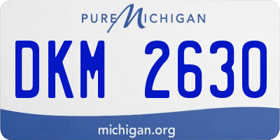 MI license plate DKM2630