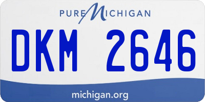 MI license plate DKM2646