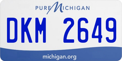MI license plate DKM2649