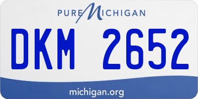 MI license plate DKM2652