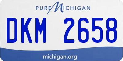 MI license plate DKM2658