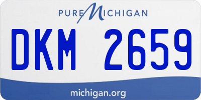 MI license plate DKM2659