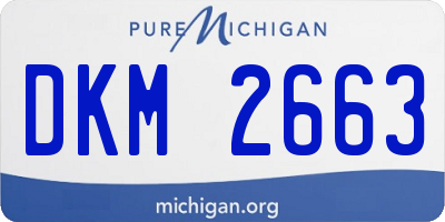 MI license plate DKM2663