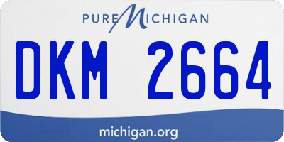 MI license plate DKM2664